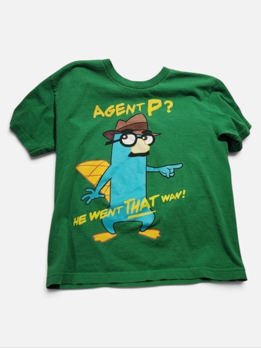Youth- Phineas & Ferb Youth Green Agent P Tee-shirt